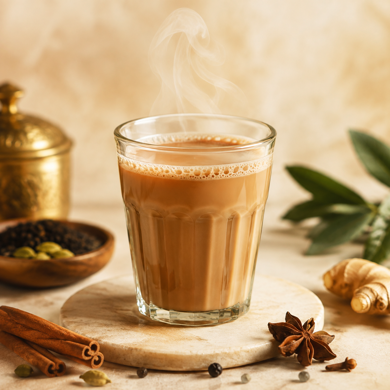 Sisters Chai in a glass